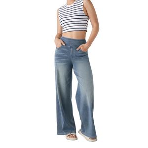 กางเกงยีนส์เดนิมสตรีทแวร์พรีเมียมสำหรับผู้หญิง พร้อมบริการติดแบรนด์ตามสั่ง – ผ้าฝ้ายเนื้อหนาคุณภาพสูง - Product Image 1