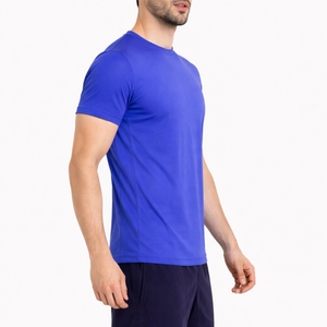 T-shirt de sport bleu royal pour homme, manches courtes, polyester, séchage rapide, gym, course à pied, fitness, col rond, vêtements de sport, haute qualité - Product Image 4