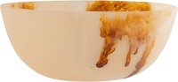 Bol en bois poli fait main avec des veines brunes naturelles, design moderne, durable, non toxique, bol décoratif pour servir des salades