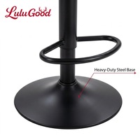 Tabouret de bar en cuir PU avec logo personnalisé, réglable en hauteur, pivotant, avec dossier, structure en métal pour bar commercial, café