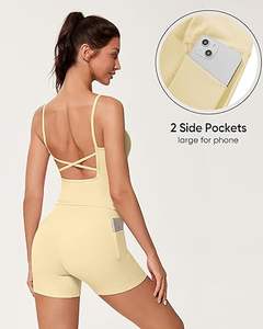 PASUXI Ropa Deportiva para Mujer, Leggings de Yoga de Cintura Alta, Secado Rápido, Transpirables, Antibacterianos, Spandex/Nylon, Sin Mangas - Product Image 3