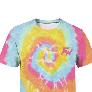 Camiseta Tie Dye para Hombre, Camiseta Casual Extra Grande con Estampado Colorido, Manga Corta, Ropa Urbana de Verano, Venta al Por Mayor - Product Image 6