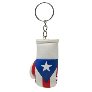 American Flag Boxing Glove Keychain Faux Leather Unisex Mini Glove with Metal Ring for <b>Car</b> Mirror Hanging - Product Image 2