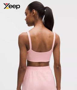 เสื้อชั้นในกีฬาโยคะคุณภาพสูงสำหรับผู้หญิง XEEP รุ่น XC-SB-139 แบบเรียบง่าย ระบายอากาศได้ดี สายปรับได้ แผ่นรองถอดออกได้ รองรับได้ดีเยี่ยม แห้งเร็ว - Product Image 2