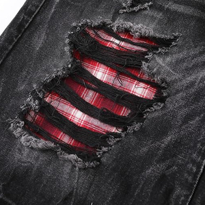 Shorts en jean baggy personnalisés pour hommes, style vintage, coupe ample, streetwear, hip-hop, vente en gros, shorts de skateboard, vêtements pour hommes - Product Image 3