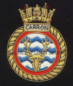 Écusson brodé personnalisé CARRON avec motif Aigle Couronné, à coudre en dentelle, badge en tissu avec épingle de sûreté pour vêtement, style circulaire - Product Image 3