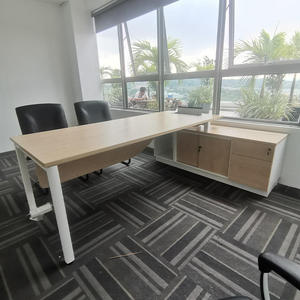 Sistema de Oficina AY, Escritorio Ejecutivo Elegante y Moderno en Forma de L de 7 Pies, Escritorio Profesional de Acero para Negocios, Oficina Comercial y Hogar - Product Image 4