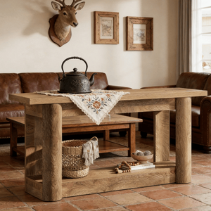 Consolle Lunga in Legno Massello Contemporanea per Casa, Appartamento e Hotel - Product Image 5