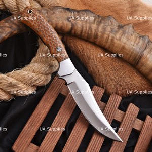 Couteau de chasse d'aventure en plein air à lame fixe en acier inoxydable de qualité industrielle avec manche nid d'abeille et pointe tombante, lot de 10 (UA Supplies) - Product Image 2