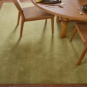 Sage Green Geometric Area Rug Modern Solid Handloom Rug Livingroom Wool Carpet Minimalist Bedroom Floor Rug Woven Inspired Decor - Product Image 2
