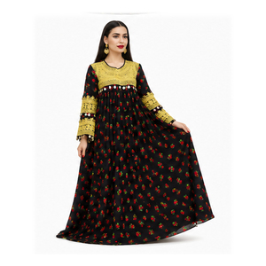 Vestido Tradicional Afgano Kuchi para Mujer, Estilo Indio, Maxi de Algodón, Corte Holgado, Salwar Kameez de Lino y Acrílico - Product Image 6