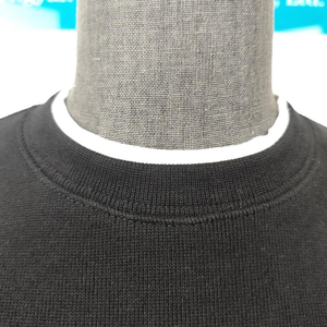 Pull-over tendance pour homme en tricot noir à col rond, coupe classique, couleur unie, sweat-shirt décontracté - Product Image 5