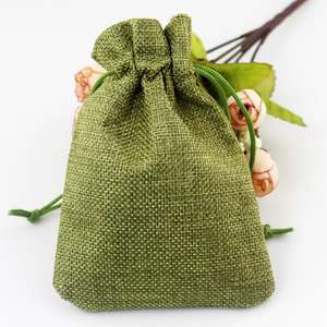 Organic Jute Fabric <b>Small</b> Jewelry Bags for Eco <b>Packaging</b> of Rings Necklaces and Accessories - Product Image 1