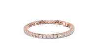 Bracelet en or 10 carats avec diamants ronds de 7,43 carats, diamants naturels, bijoux de luxe de créateur, cadeau pour femmes