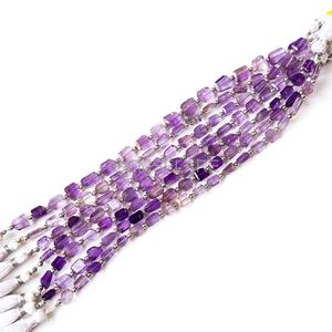 Natural Purple Amethyst Faceted Tumble Gemstone Beads Wholesale Amethyst Loose Nuggets Beads 5x7-6x8MM 8 Inch For Jewelry Making - Product Image 2