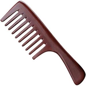 Peigne à cheveux et à barbe en bois, modèle 2026, très populaire et très vendu, avec grande poignée, disponible en Acacia, Mango, Pin, Rouge et Sheesham. - Product Image 4