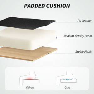 Sedia da Ufficio Direzionale in Pelle con Schienale Alto, Certificata BIFMA, Ruote Girevoli in Nylon, Cuscino, Altezza Regolabile per il Massimo Comfort, Nera - Product Image 5