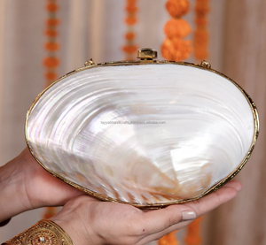 Handcrafted Mother of Pearl Clutch Bag Elegant Evening Purse for <b>Women</b> Luxury Mother of Pearl Clutch Ideal for Weddings - Product Image 2