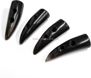 เสื้อโค้ทและแจ็กเก็ตจากอินเดียกระดุมหลังเรียบลายเขาควายสลับ2รูสำหรับเสื้อผ้าแฟชั่น - Product Image 1