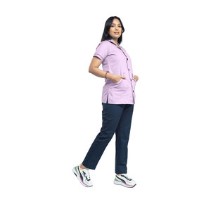 Conjunto de Uniforme Médico para Mujer, Poliéster y Spandex, Ropa de Trabajo Médica con Bolsillos Prácticos y Pantalones con Cordón Ajustable, Personalizable OEM - Product Image 3
