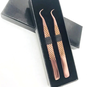 2 Pcs Eyelash Extension Tweezers Set Black Stainless Steel <b>Lash</b> Tweezers Isolation & Volume Tweezers <b>Kit</b> Custom Logo OEM - Product Image 1
