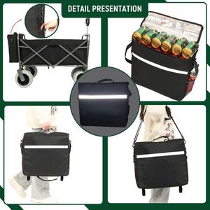 Carrello Utilitario Pieghevole con Telaio in Acciaio per Ogni Terreno, Ruote Pneumatiche da 9 Pollici, Carrello da Spiaggia con Grandi Ruote, Capacità 227 kg, Carrello da Campeggio - Product Image 3