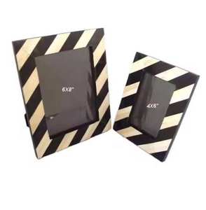 Bone Inlay UV Printed Handmade Floral Pattern Vertical Rectangle Wood Tabletop Photo Frame <b>Set</b> Luxury Home Decor Gift - Product Image 6