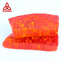 Opale tendance 2026 OP526 Rouge, pierre précieuse brute de laboratoire, directement de l'usine pour la création de bijoux en opale, disponible en 45 couleurs