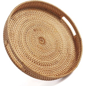 Natural Premium Quality Round Rattan Wicker Trays <b>Cheap</b> Price Wholesale From Vietnam - Product Image 4