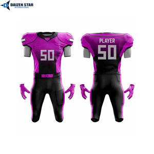 Uniforme de football américain respirant, anti-transpiration, antibactérien, grande taille, en spandex/polyester, manches courtes, UPF 50 - Product Image 5