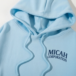 Sweat à capuche de sport pour homme, performance hivernale |   Pull en molleton athlétique bleu ciel avec imprimé |   Casual Oversized 100% Polyester - Product Image 3