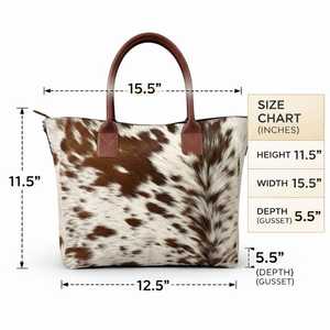 Bolso tote de cuero con pelo de vaca, bolso de mano para mujer, bolso de hombro elegante y moderno, bolso de compras de viaje LHTB-0037 - Product Image 6