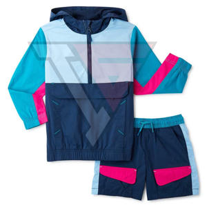 Conjunto de Chaqueta Cortavientos y Pantalones Cortos de Nailon Personalizables Unisex 2026, Ropa Deportiva Informal de 2 Piezas para Hombre, Conjuntos de Otoño - Product Image 1