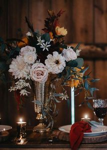 Premium Handmade <b>Gold</b> Metal Flower Vase Contemporary Decorative Accent for Coffee <b>Table</b> <b>Console</b> <b>Table</b> Hotel Lobby Office - Product Image 4