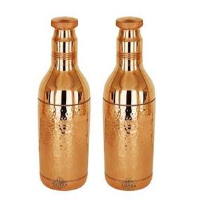 กระติกน้ำทองแดงพร้อมฝาปิด ดีไซน์วินเทจ พกพาสะดวก - Product Image 1