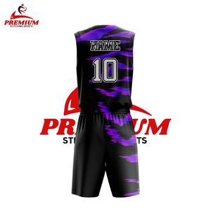 Ensembles d'uniformes de basketball personnalisés professionnels avec impression sérigraphique, col en V, couleur personnalisée, nom de l'équipe, logo, grande taille, séchage rapide - Product Image 2