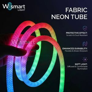 Ruban lumineux <span class=keywords><strong>néon</strong></span> en tissu RGBIC USB 5V DC 360 °   Bande lumineuse intelligente à <span class=keywords><strong>60</strong></span> LED, couleurs changeantes, pour jeux et décoration minimaliste - Product Image 6