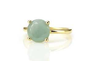New <b>925</b> Sterling <b>Silver</b> Handmade Statement <b>Ring</b> With Genuine Aquamarine Round Gemstone Elegant Wedding & Party Wear Fine Jewelry - Product Image 6