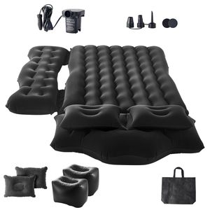 Materasso Gonfiabile Portatile Durevole per Auto, Letto da Viaggio per Sedile Posteriore, Floccato per Campeggio, Accessori Auto per Esterni (Include Pompa ad Aria) - Product Image 1