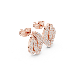 Boucles d'oreilles clous en or blanc 14 carats avec diamants de laboratoire ronds pour femme, cadeau d'anniversaire, nouveau diamant cultivé - Product Image 4