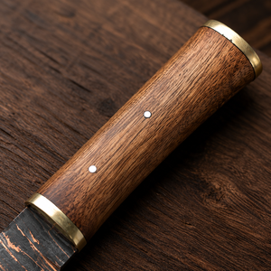 Custom Handmade Pukko Copper Damascus Hunting Knife Fixed Blade Outdoor Camping Survival Bushcraft Knife with <b>Leather</b> Sheath OEM - Product Image 3