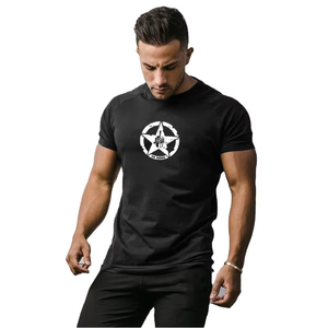 T-shirts pour hommes en mélange de coton respirant, vente en gros, personnalisables, 180 g/m², t-shirts à manches courtes pour hommes - Product Image 1