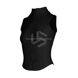 Top sin mangas holgado con media cremallera frontal para yoga casual y gimnasio, top corto con cremallera para mujer - Product Image 4