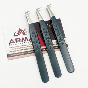 Pinzas para Extensión de Pestañas de 90 Grados, Pinzas de Acero Inoxidable Sostenible con Punta Puntiaguda y Etiqueta Privada - Product Image 4