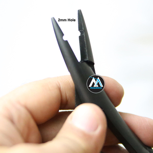 Pinzas Profesionales para Extensiones de Cabello, Pinzas de Anillo Micro de 2 mm, Herramienta de Precisión Negra para Extensiones de Cabello de Salón - Product Image 3