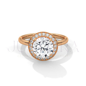 Elegant Design 14k Rose Gold Engagement <b>Ring</b> Classic <b>Proposal</b> <b>Ring</b> With Round Cut Moissanite Diamond Wedding Jewelry Gift - Product Image 1