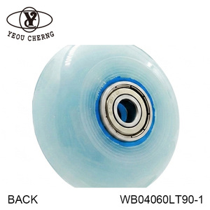 Custom PU Furniture <b>Wheel</b> 60x24mm Sky Blue Polyurethane <b>Replacement</b> <b>Wheel</b> WB04060LT90-1 - Product Image 5