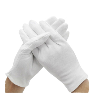 Guantes Masónicos de Algodón Negros con Símbolo S & C/Guantes Masónicos 100% Algodón con Bordado Personalizado Precio al por Mayor - Product Image 2