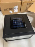 Lámpara Solar para Poste de Jardín, Lámpara para Pilar de Puerta, IP65 Impermeable, Pantalla de Aluminio, para Villas, Súper Brillante, Haz de Luz de 360°, 3000K