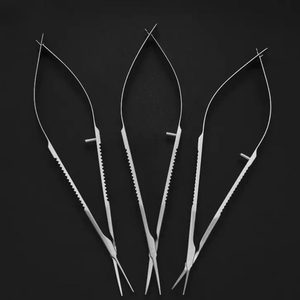 Ciseaux microscopiques Vannas, ensemble courbé et droit, instrument chirurgical ophtalmique, poignée à ressort, outil de chirurgie oculaire, CE OEM - Product Image 3